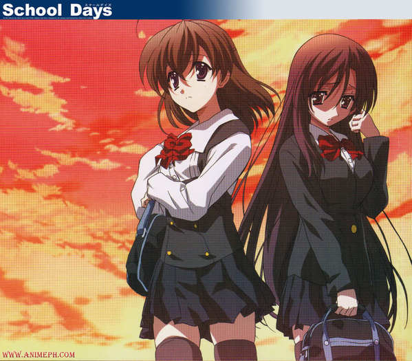 wallpaper-school-days-anime - School Days