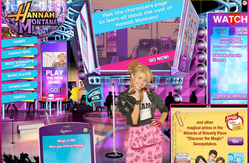 Site oficial Hannah Montana Disney Channel  - poze cu Hannah Montana