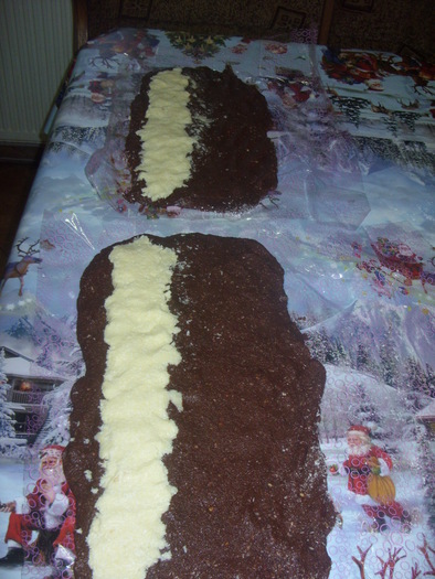 rulada cu blat de biscuiti si crema de cocos - CATE CEVA DIN BUCATARIA MEA