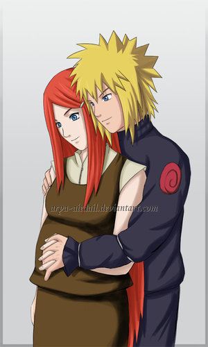 SPOILER__Kushina_and_Minato_by_Arya_Aiedail - uzumaki family