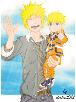 Minato_and_Naruto___Greeting_by_UchihaDEMS