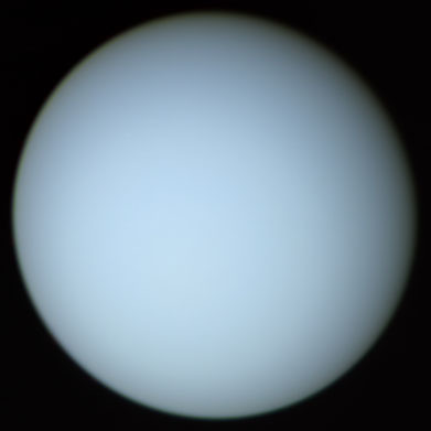 uranus de pe Voyager 2 - Planetele Sistemului Solar
