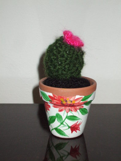 Cactus miniatural tricotat