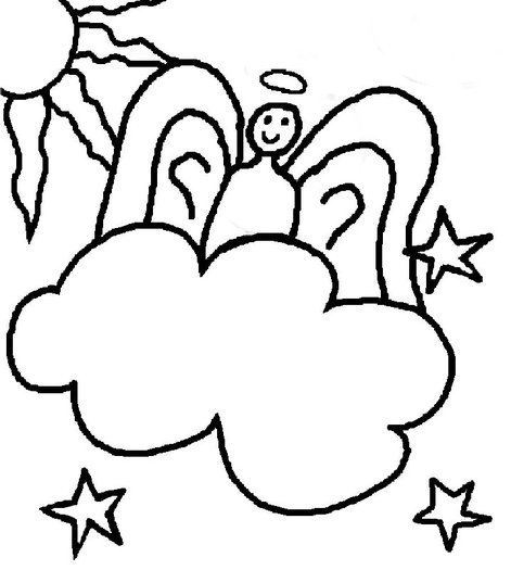 angels-picture-angel-coloring-pages-angel-on-cloud-with-sun-lilastar-angel-guide.com - Angel
