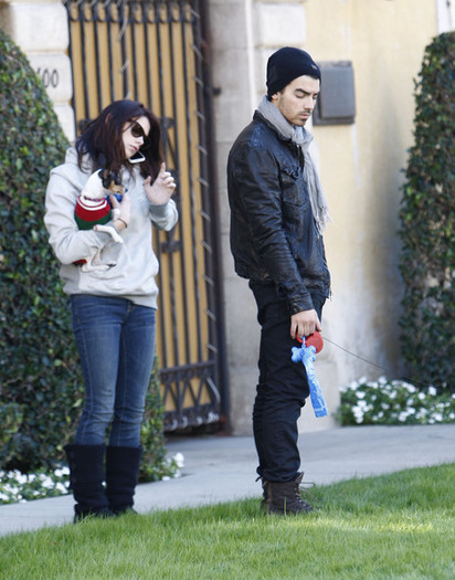 Joe+Jonas+Ashley+Greene+Joe+Jonas+Walking+FL0-x8siRMFl - Ashley Greene and Joe Jonas Walking Their Dogs In Hollywood