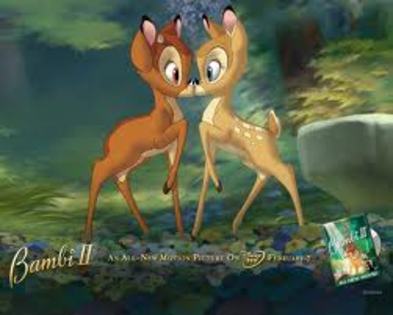 bambi; se intalneste cu o caprioara
