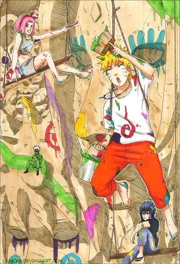 __Team_7_Paint_the_Hokage___by_liliacee