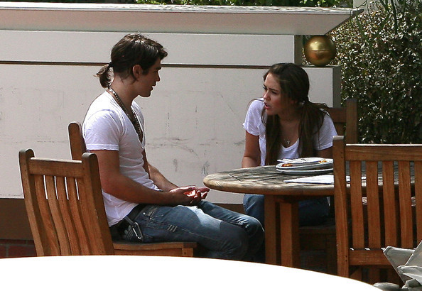  - x Miley Cyrus And Justin Gaston Arguing Outside Studio City 2010