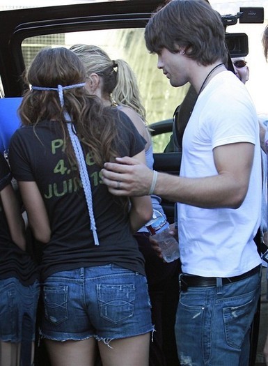  - x Miley Cyrus And Justin Gaston In Universal City 2010