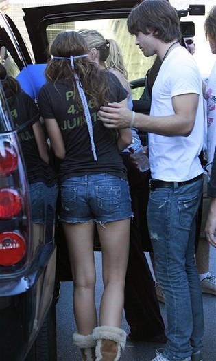  - x Miley Cyrus And Justin Gaston In Universal City 2010