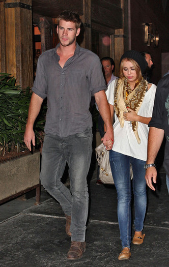  - x Miley Cyrus And Liam Hemsworth Out 2010