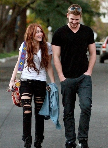  - x Miley Cyrus And Liam Hemsworth Visit Ashley Tisdale 2010