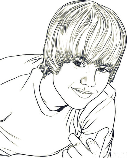 justin-bieber-coloring-pages - Justin Bieber