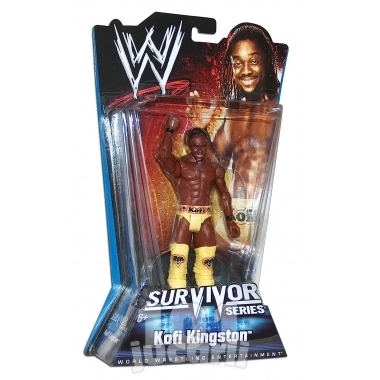 Figurina WWE - Kofi Kingston (seria Survivor) - Jucarii WWE Mattel Wrestling
