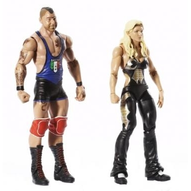 Luptatori WWE Beth Phoenix si Santino Marella - Jucarii WWE Mattel Wrestling