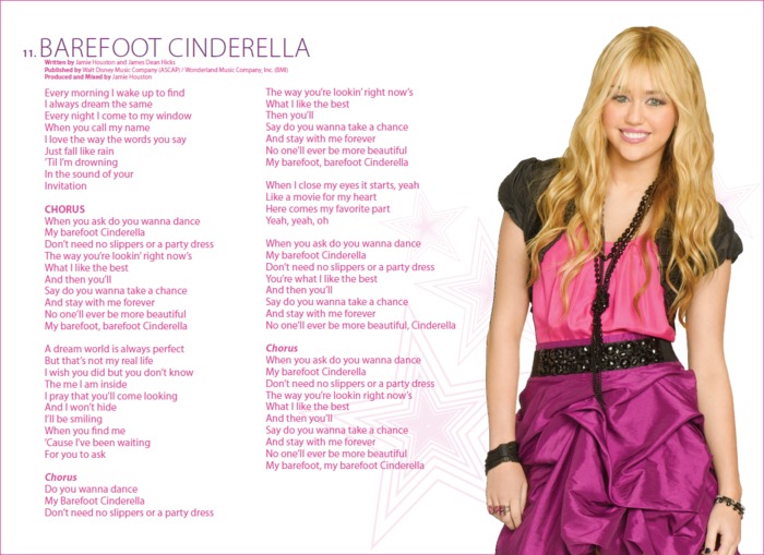 Barefoot cinderella - Songs