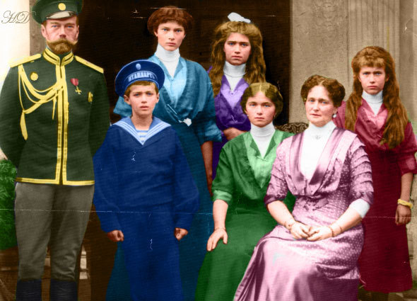 Familia colorized - Poze cu Printesa Anastasia Romanov