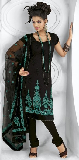 Black-kameez-with-green-color-sequins-embroidery-520x1049