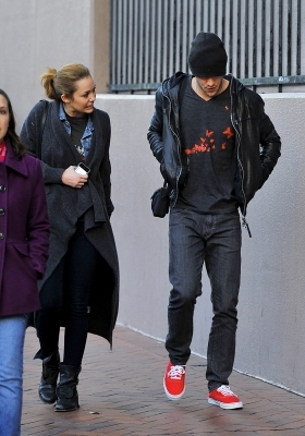  - x Heading back to the hotel with co-star Josh Bowman New Orleans - 13th January