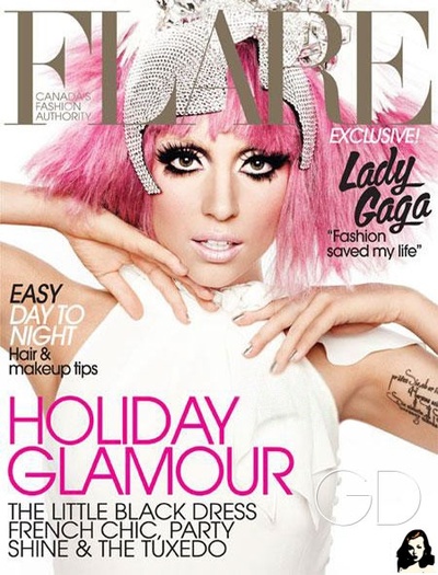 Lady-Gaga-Flare-Magazine-December - lady gaga