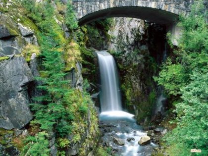 Christine Falls, Mount. Rainier National Park, Washington - poze frumoase