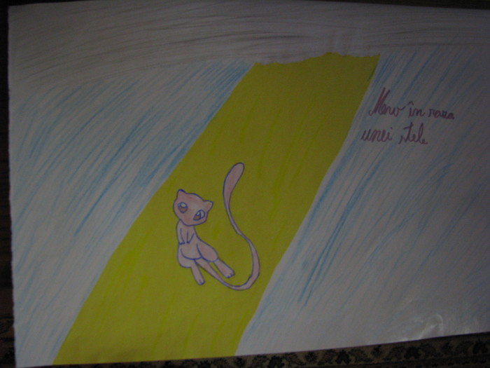 Mew in raza unei stele! - Desene cu pokemoni facute de mine