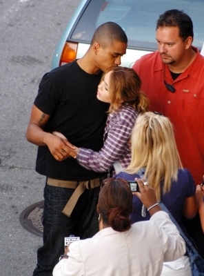  - x At the set of LOL in Detroit 2011