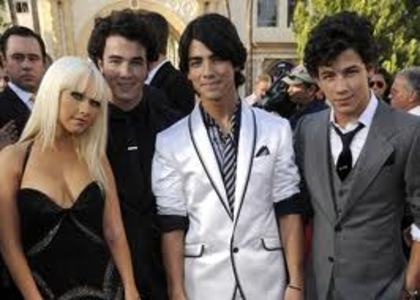 Jonas Brothers and Christina Aguilera