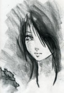 anime_girl_charcoal_by_lavonia-d362gxg - imagini triste