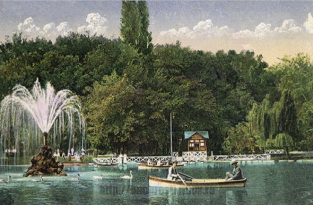 10_Gradina Cismigiu_ Lacul si Fantana arteziana - 5-VECHIUL BUCURESTI 1871
