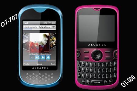 alcatel-ot707-ot800-phones - telefoane touchscreen