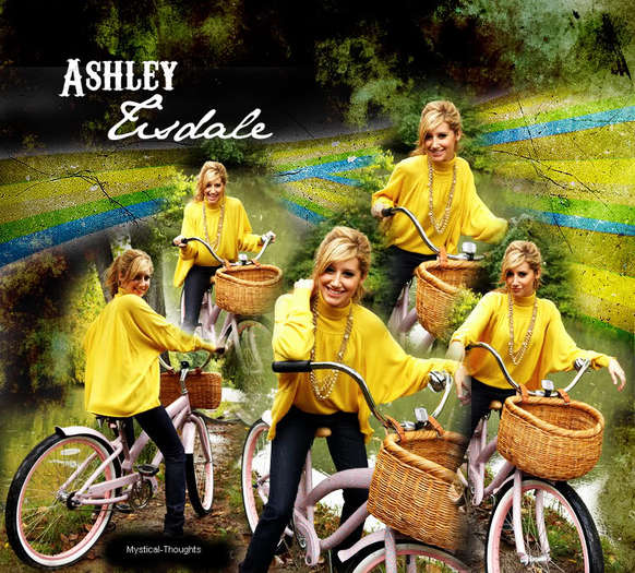 Ashley Tisdale pe bicicleta - Ashley Tisdale blonda