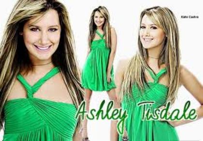 Ashley Tisdale cu verde - Ashley Tisdale blonda