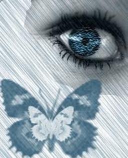 Ochi cu fluture bleu