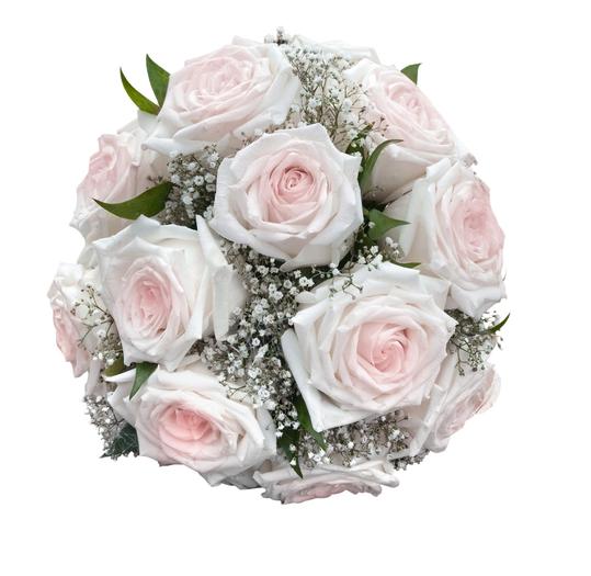 30.Buchet_de_mireasa_din_trandafiri_Pink_Tango_si_Gypsophila - Buchete