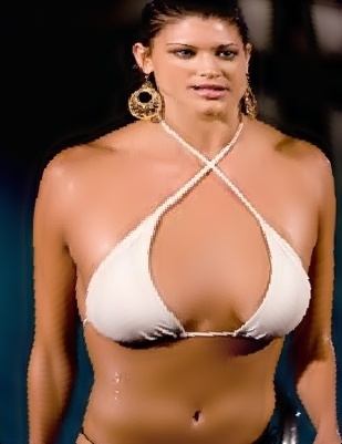 eve torres sexy white bikini top