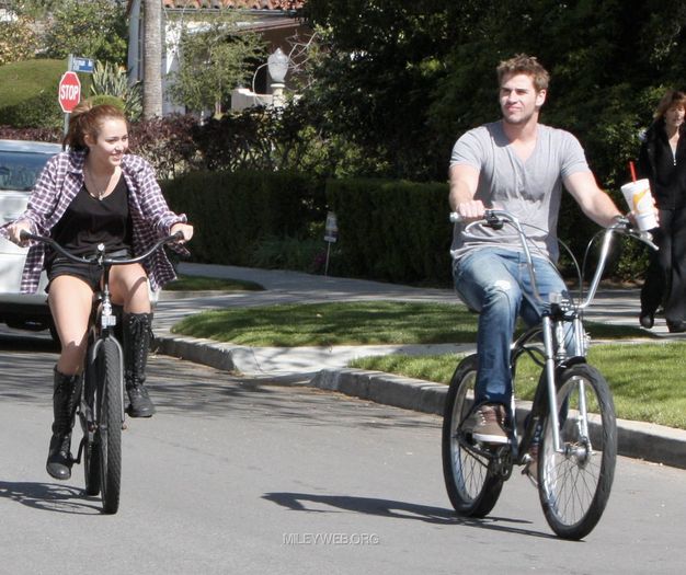 10 - Riding her bike in Toluca Lake - March 5 2010