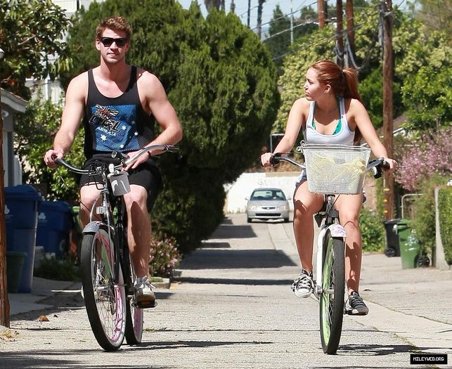 1 - Riding her bike in Toluca Lake