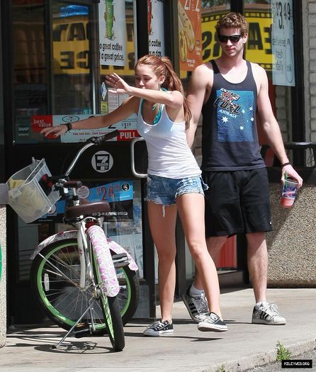 12 - Riding her bike in Toluca Lake