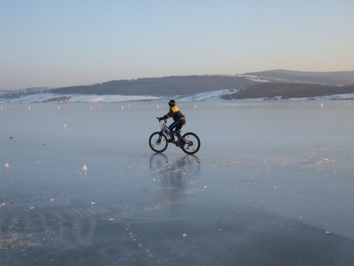 de la patine la bicicleta - Iarna 2010
