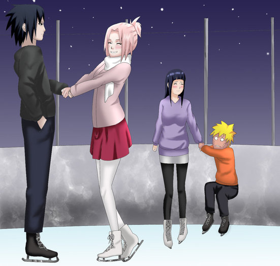 sasusaku_naruhina_ice_skating_by_yarami-d2z404u