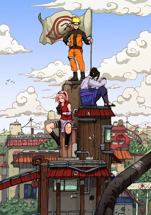 NARUTO_SHIPPUDEN__Team_7_by_haruningster - Team 7