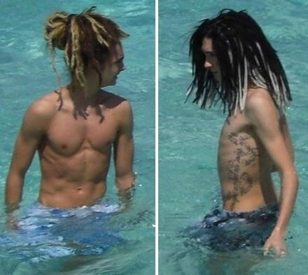 tom-bill-kaulitz-shirtless - Bill si Tom intr-o vacanta mai veche