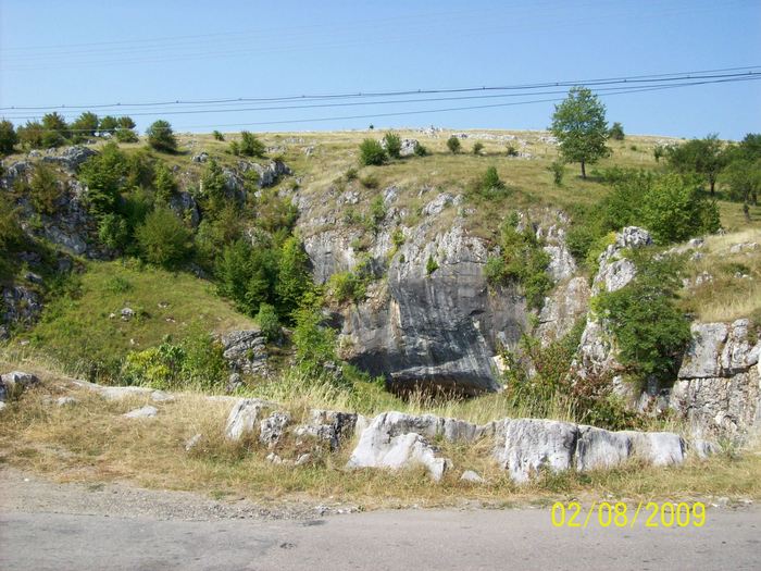 VEDERE DE PODUL NATURAL SPRE GURA PESTERII. - PESTERA PODULUI DE LA PONOARELE