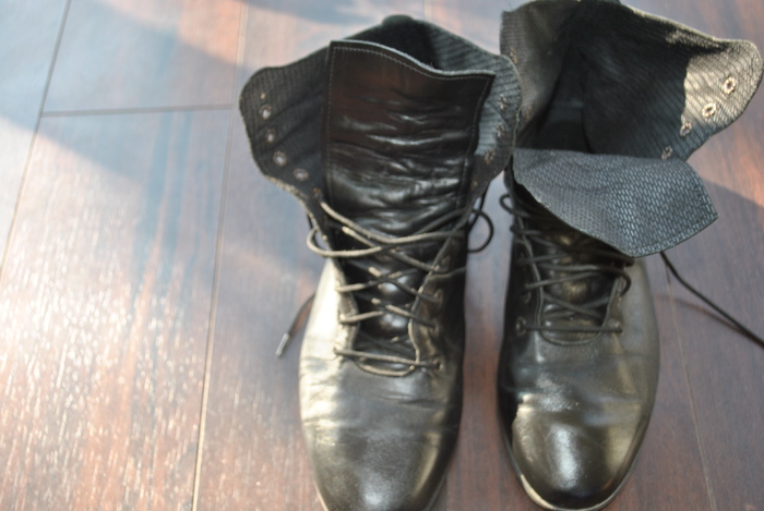 Black Brogue Ankle boots - Ghete Vintage anii 80 Brogue Black