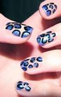 Unghii leopard bleu - Unghii