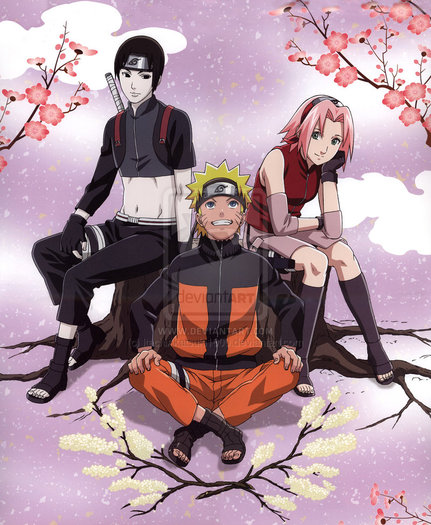 Naruto,Sakura and Sai