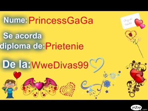Diploma pentru PrincessGaGa