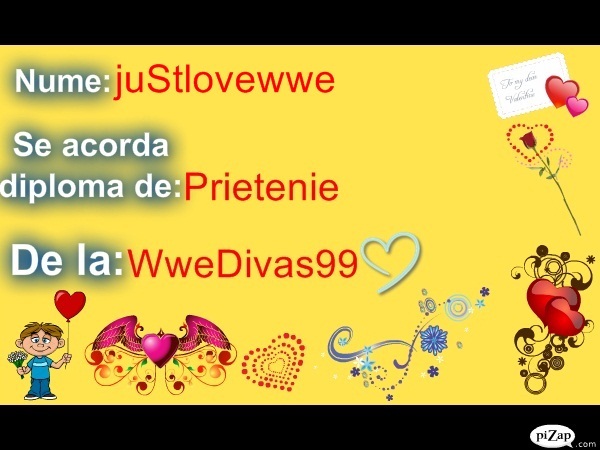 Diploma pentru juStlovewwe