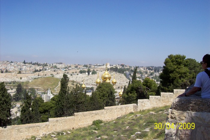 BISERICA RUSA DIN IERUSALIM cu cupola aurita ,unde se afla mormantul MARIEI MAGDALENA.. - ISRAEL TARA SFANTA